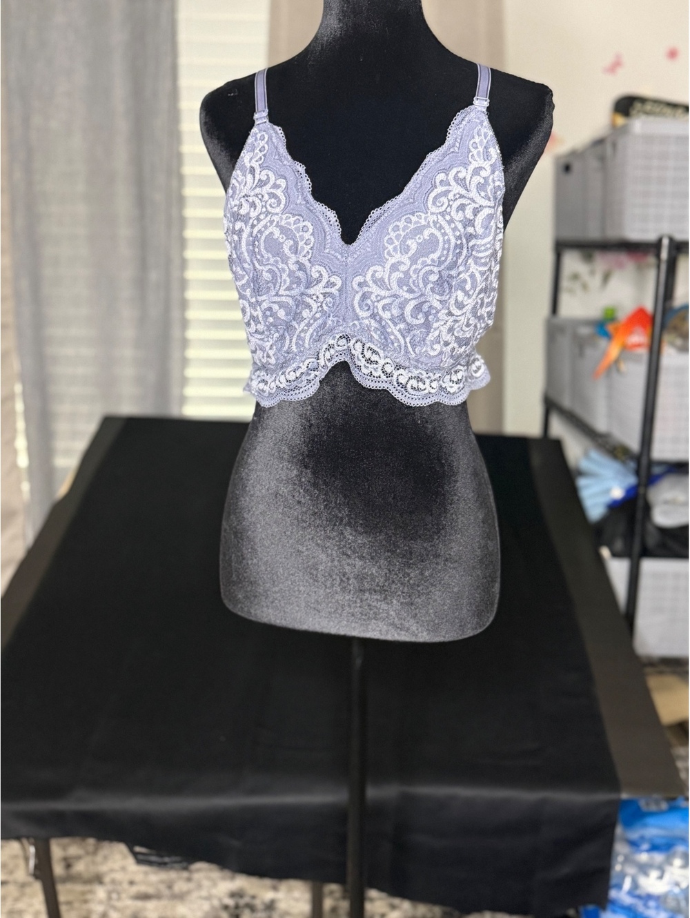 Women's Lace Bralette with Racerback Design